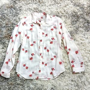 Loft Long Sleeve Floral Blouse